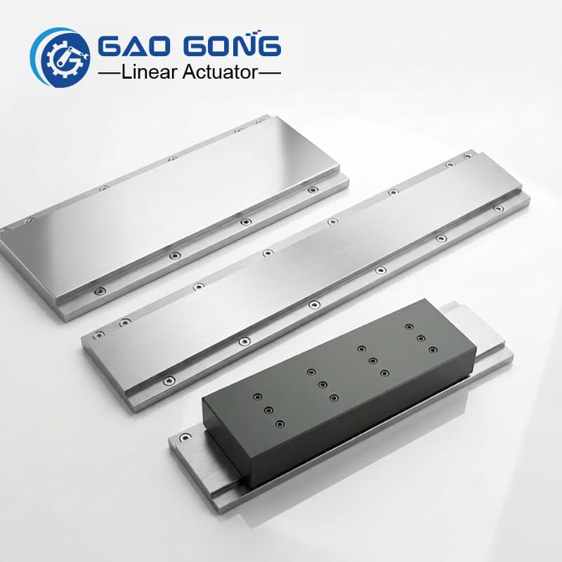 GAO GONG GGCP5 iron-core linear motor stator and mover assembly for high-precision motion control.